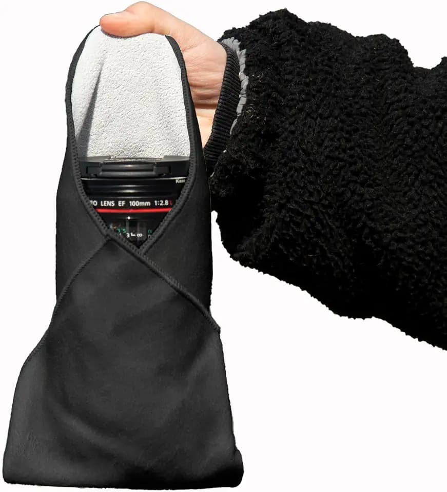 Self-Adhesive Camera and Lens Protective Wrap, Black, 17.7 x 17.7 in