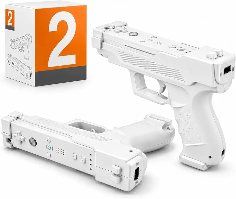 Wii Gun, Motion Plus Adapter for Nintendo Wii Remote Controller, 2 Pack