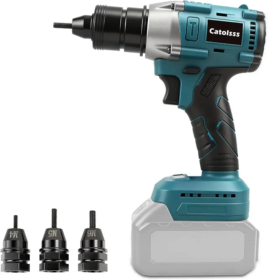 Akku Nietzange Kompatibel mit Makita 18V, Bürstenloses Elektrisches Nietwerkzeug mit Drei Modi,für Nieten M4/5/6,Baustellen, Autoreparaturen & Heimwerker (Ohne Akku)