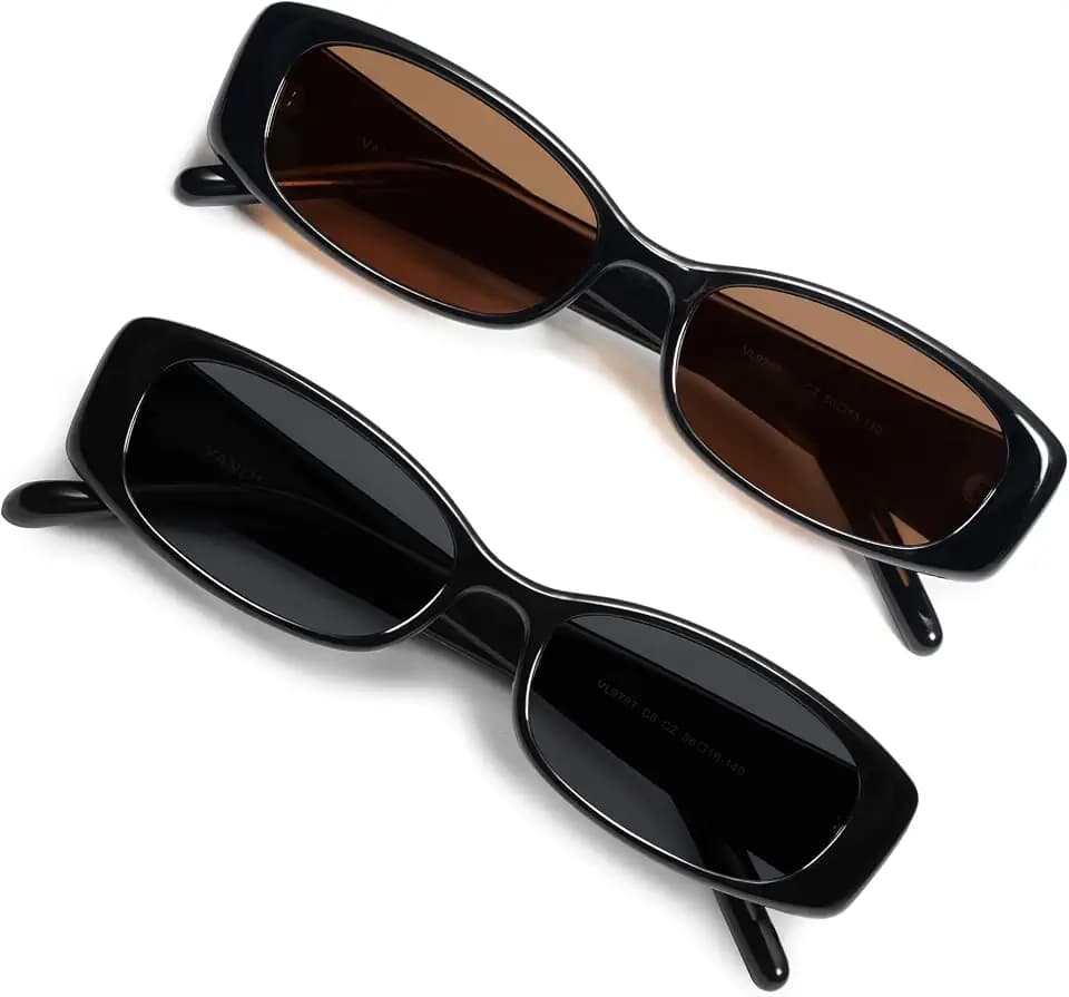 VANLINKER Trendy Small Polarized Rectangle Sunglasses for Women Men VL9787