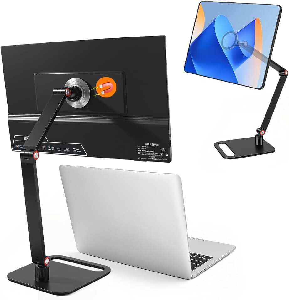Strong Magnetic Portable Travel Monitor Stand Adjustable Tablet Holder
