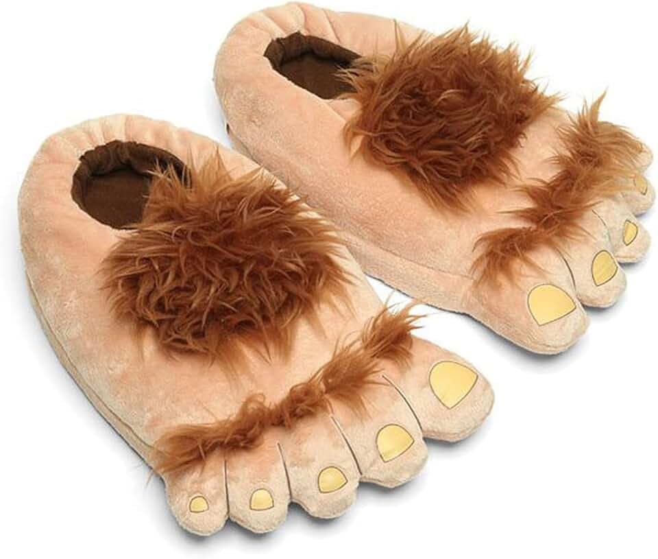 Furry Monster Adventure Slippers Comfortable Novelty Warm Winter Hobbit Feet for Adults
