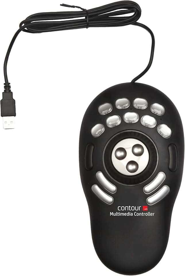 Contour Shuttle PRO v2 - Multimedia Controller mit Jog-Wheel & 15 frei programmierbaren Tasten, ideal für Video, Audio & Bildbearbeitung, kompatibel mit Mac & PC - Black
