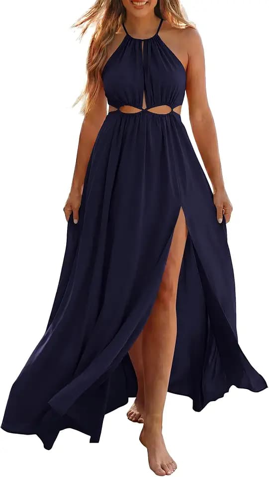 BTFBM Women's Halter Boho Summer Dresses 2026