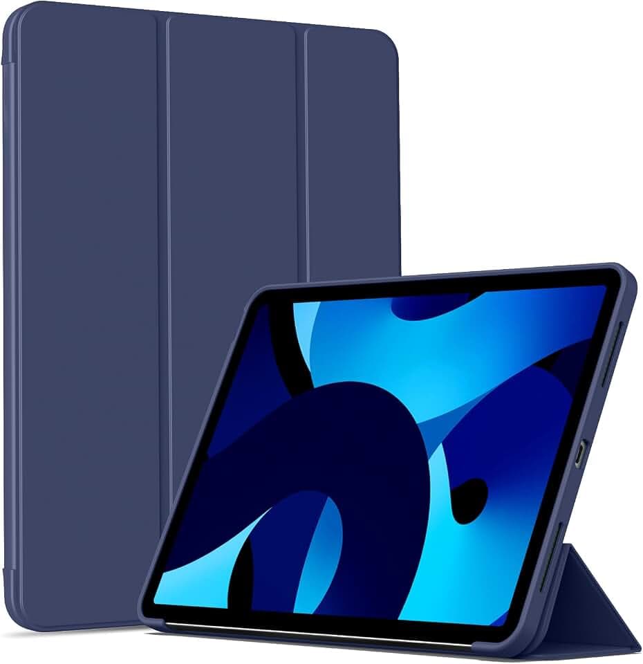 Hülle für iPad (A16) 11. Generation 11 Zoll 2025, Hülle für iPad 10. Generation 2022 10.9 Zoll, Intelligente Schutzhülle mit Weiches TPU Unterstützt Touch-ID, Auto Schlafen/Wachen (Navy Blau)