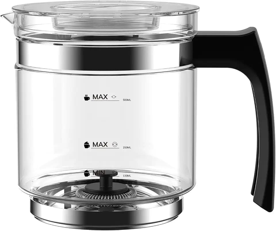 Morpilot Glasbecher-Zubehör für Milchaufschäumer HS001 HS010-G HS010-S Serie, Schwarz