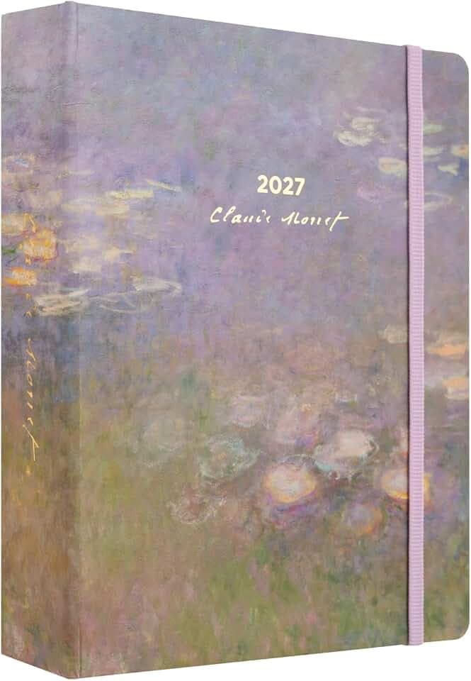 Kokonote Monet Hausaufgabenheft 2026/2027 Kalender 2027 | Taschenkalender Wochenplaner 17 Monate - Studienplaner Terminplaner 2026 2027 - Planer Schulsachen Aesthetic School Stuff