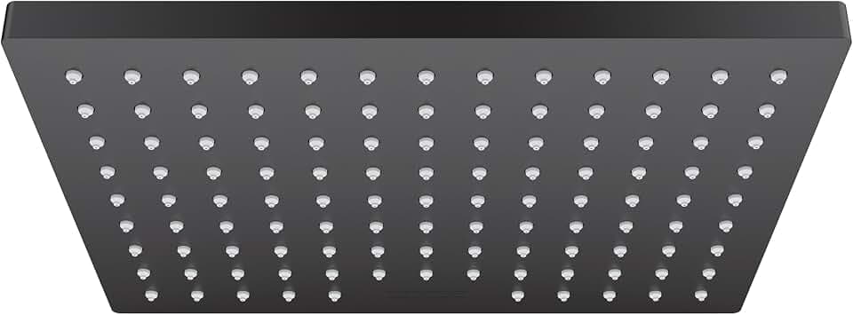 hansgrohe Vernis Blend 9-inch Rain Showerhead 1-Spray Full in Matte Black, 2.5 GPM, 26281671