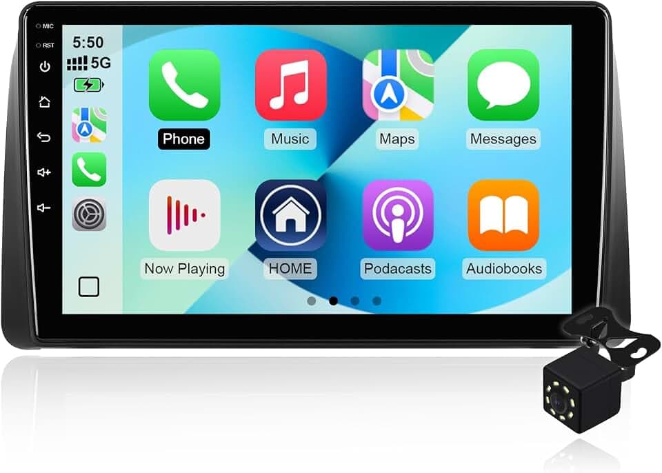 2+64G Android 14 Double Din Car Radio Stereo for Dodge Grand Caravan 2011-2020/Chrysler Town&Country 2011-2016/Grand Voyager 2011-2015 with 9" Touchscreen Built-in Carplay/Android Auto/Bluetooth/SWC