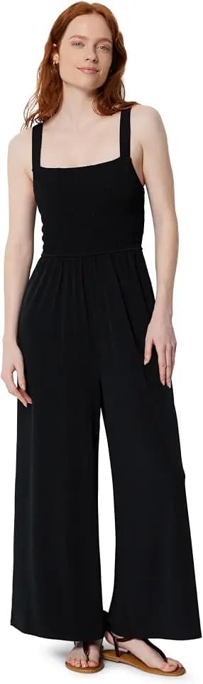 Amazon Essentials Women's Square Neck Wide Leg Sleeveless Jumpsuit