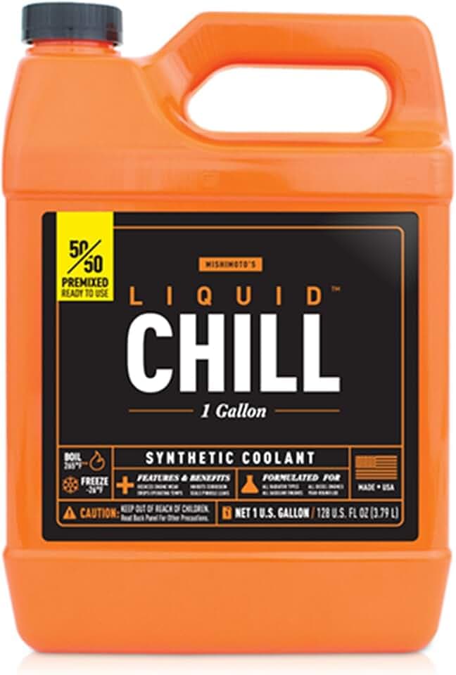 Mishimoto MMRA-LC-5050F Liquid Chill Premixed Synthetic Engine Coolant, 1 Gallon, Orange