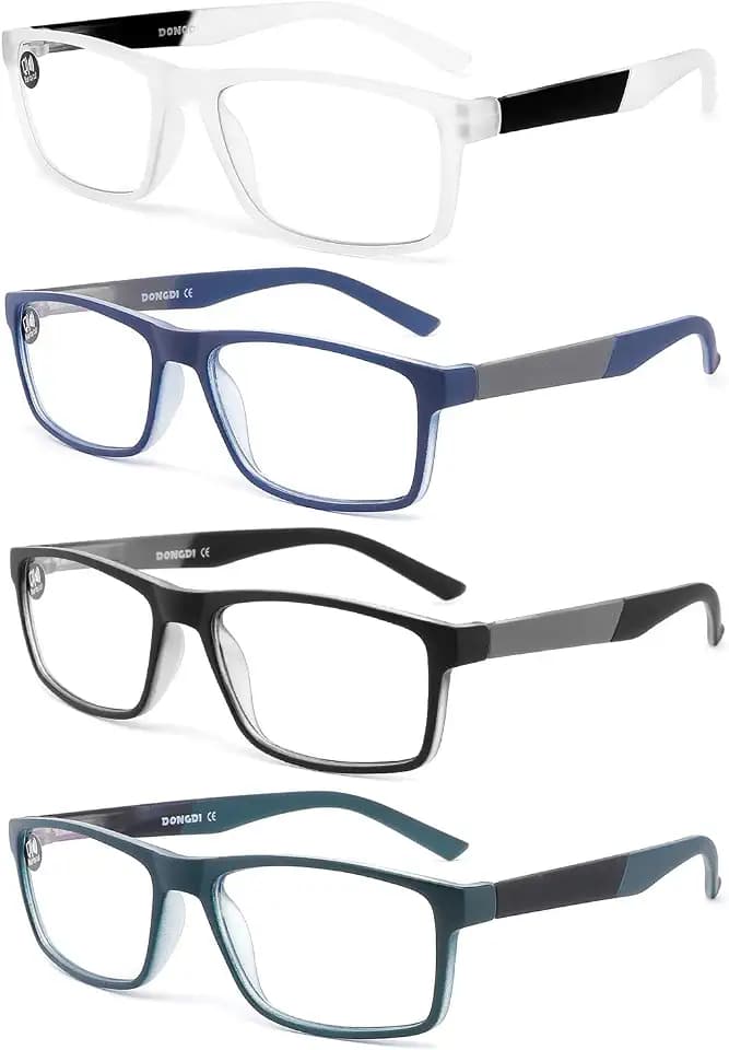 Reading Glasses Men 4 Color Blue Light Blocking Computer Readers 2.00