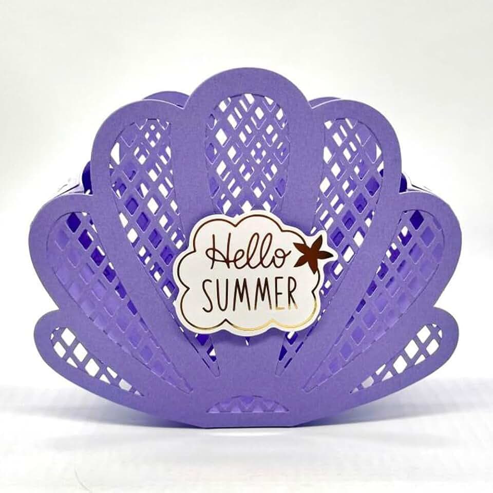 KSCRAFT 2025 June Summer Beach Travel Metal Cutting Dies Stencils for DIY Scrapbooking Decorative Embossing DIY Paper Card (Seashell Jelly Tote)