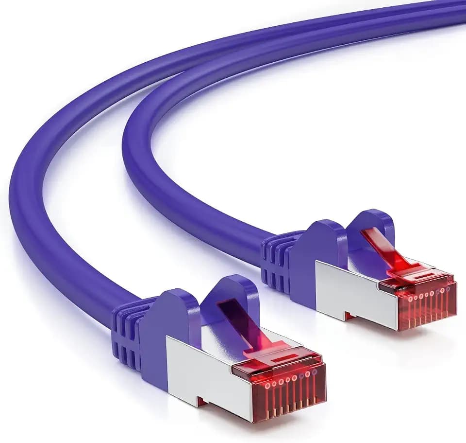 deleyCON 1m Cat6 Netzwerkkabel RJ45 Gigabit 1000 Mbit - Violett/Lila