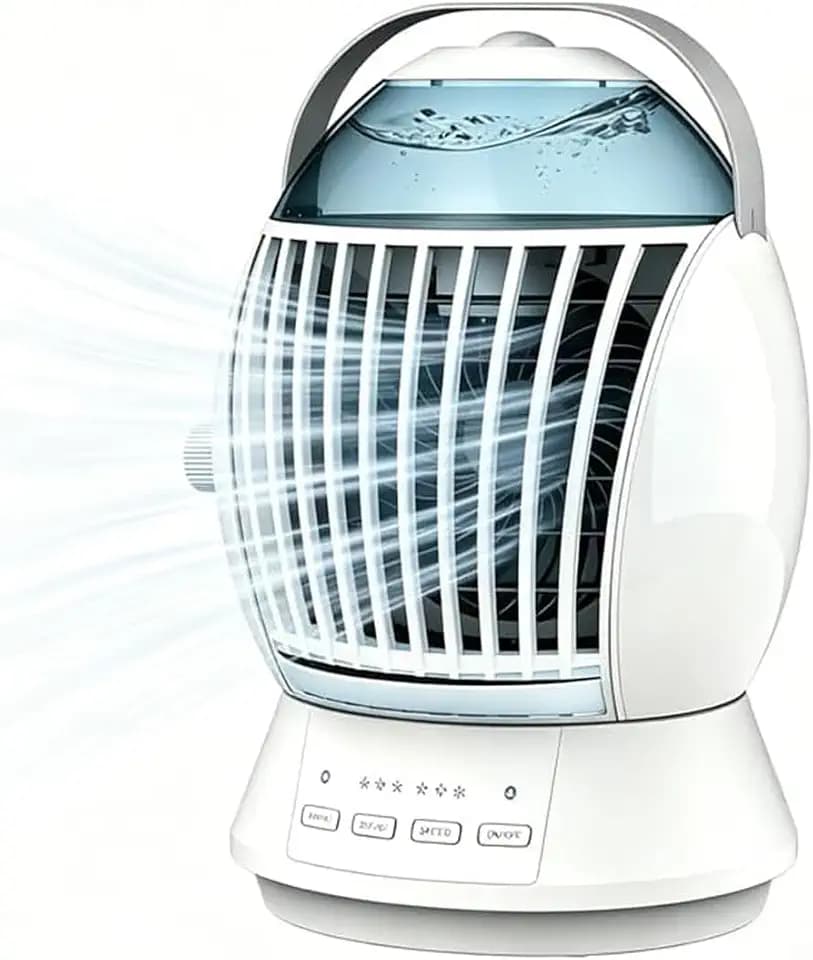 Portable Air Conditioners, Air Cooler Evaporative Personal Mini AC,Portable AC for Room, Car, Bedroom, Office, Outdoor-WHITE