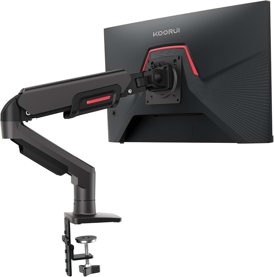 KOORUI Monitorarm Gasfeder höhenverstellbar für 17-32" VESA 75x75 100x100mm
