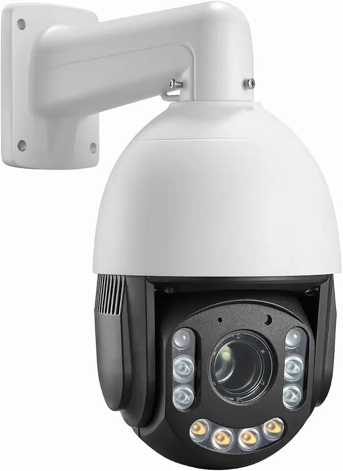 4K30fps 8MP Outdoor PTZ IP POE Auto Tracking Dome Camera Pan Tilt 20x Optical & Human Vehicle Detection,ONVIF IP Wired Camera IR & Floodlight Color night Vision, Preset ,2-Way Audio,24/7 Recording