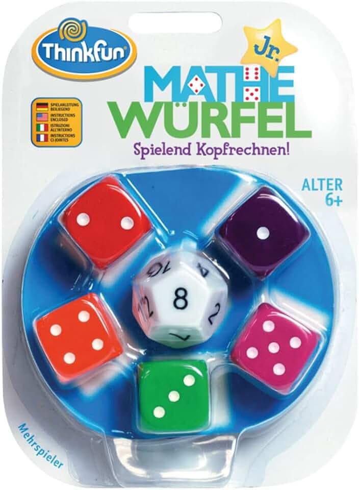 ThinkFun Mathe Würfel Junior - Logikspiel ab 6 Jahre
