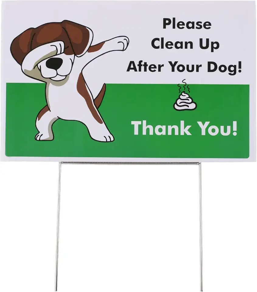 Mr. Pen- No Pooping Dog Signs for Yard