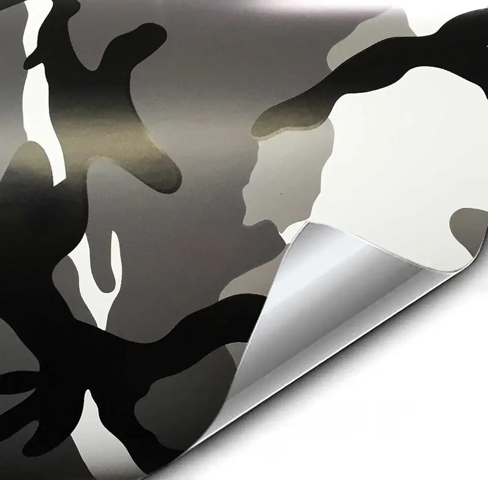 VViViD Snow Camouflage Vinyl Car Wrap Adhesive DIY Air Release Roll (40ft x 5ft)