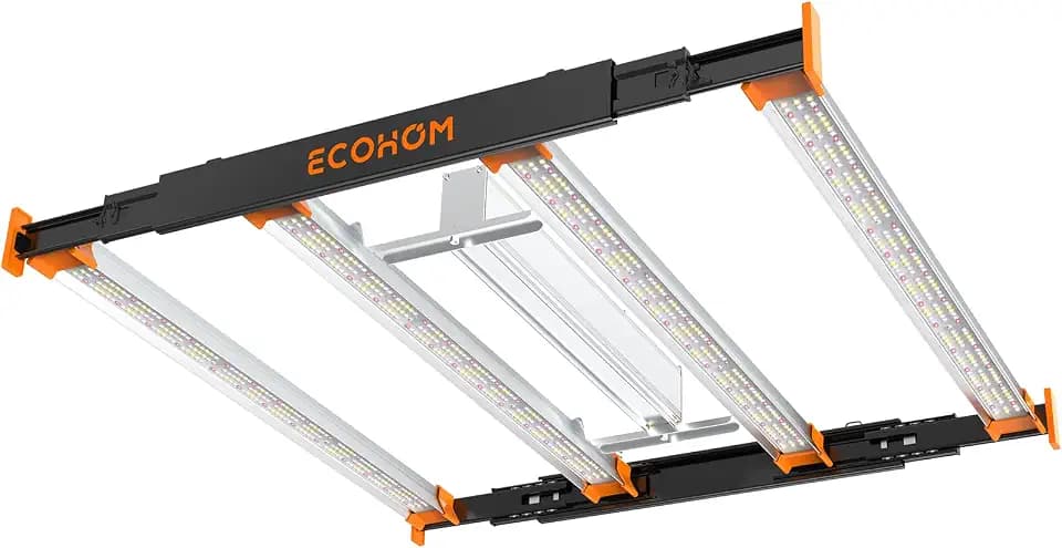 ECOHOM Bar 320W LED Grow Light, Full Spectrum, Dimmable, Daisy Chain, High PPFD, 3x3 Coverage, for Indoor Plants Seed Starting, Vegs and Bloom, Retractable, Pro Lamp for Grow Tent Commercial Use