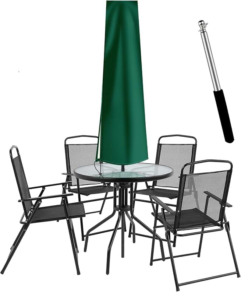 Dafire Patio Umbrella Cover for 7FT to 9FT Patio Umbrellas,1.7m Parasol Covers (Green 420D),Oxford Fabric Waterproof Market Umbrella Cover with Zip,Parasol Covers for Outdoor Umbrellas with Rod
