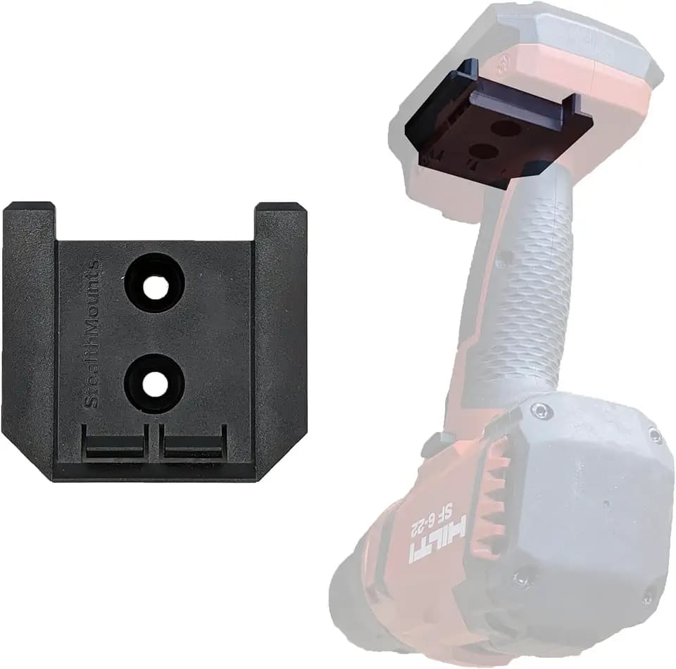 StealthMounts Tool Mounts for Hilti Nuron 22c | Tool Holders for Hilti Nuron 22v in Black | 4 Pack | Made in the United Kingdom