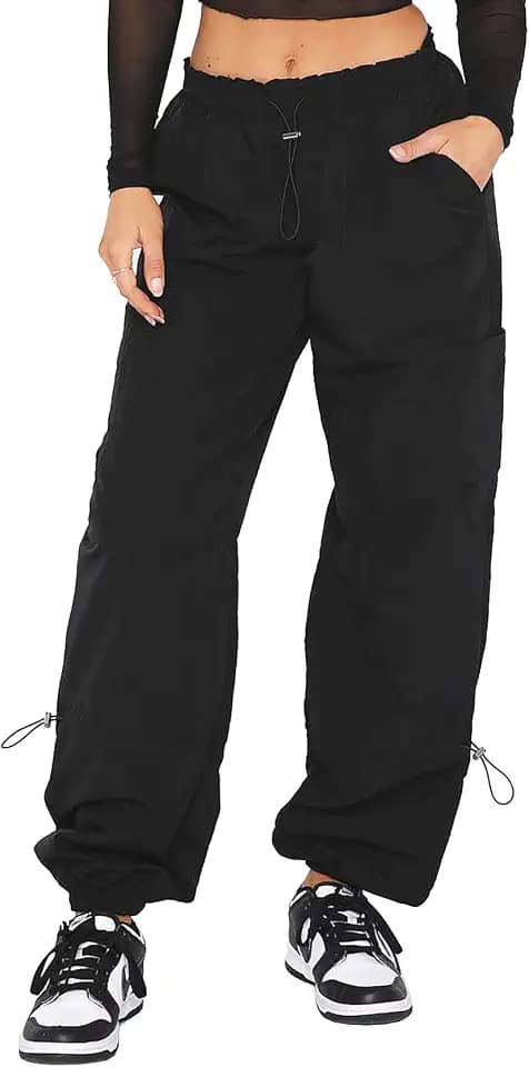 DISCIPBUSH Cargo Pants Women Baggy Parachute Pants Women