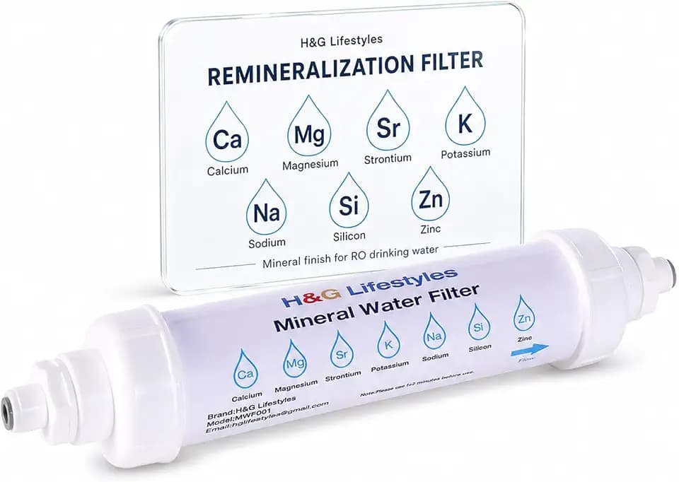 H&G Lifestyles Remineralization Filter, RO Water Mineralizer, 12 Months
