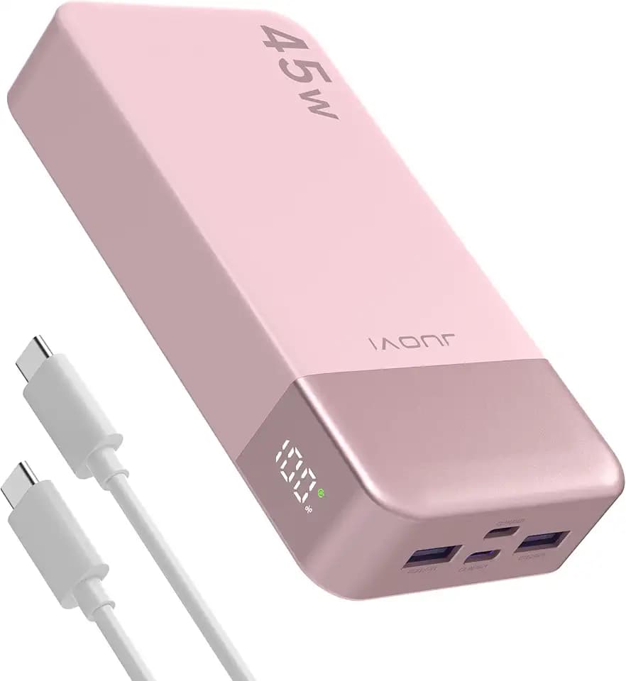 JUOVI Power Bank, Tragbare Powerbank 45W 20000mAh Schnellladefunktion