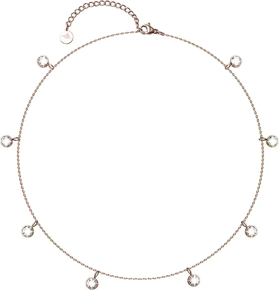BONNYBIRD® Wasserfeste Edelstahl Halskette Damen in Silber, Gold & Roségold, 100% Wasserfest, Hautverträglich & Langlebig
