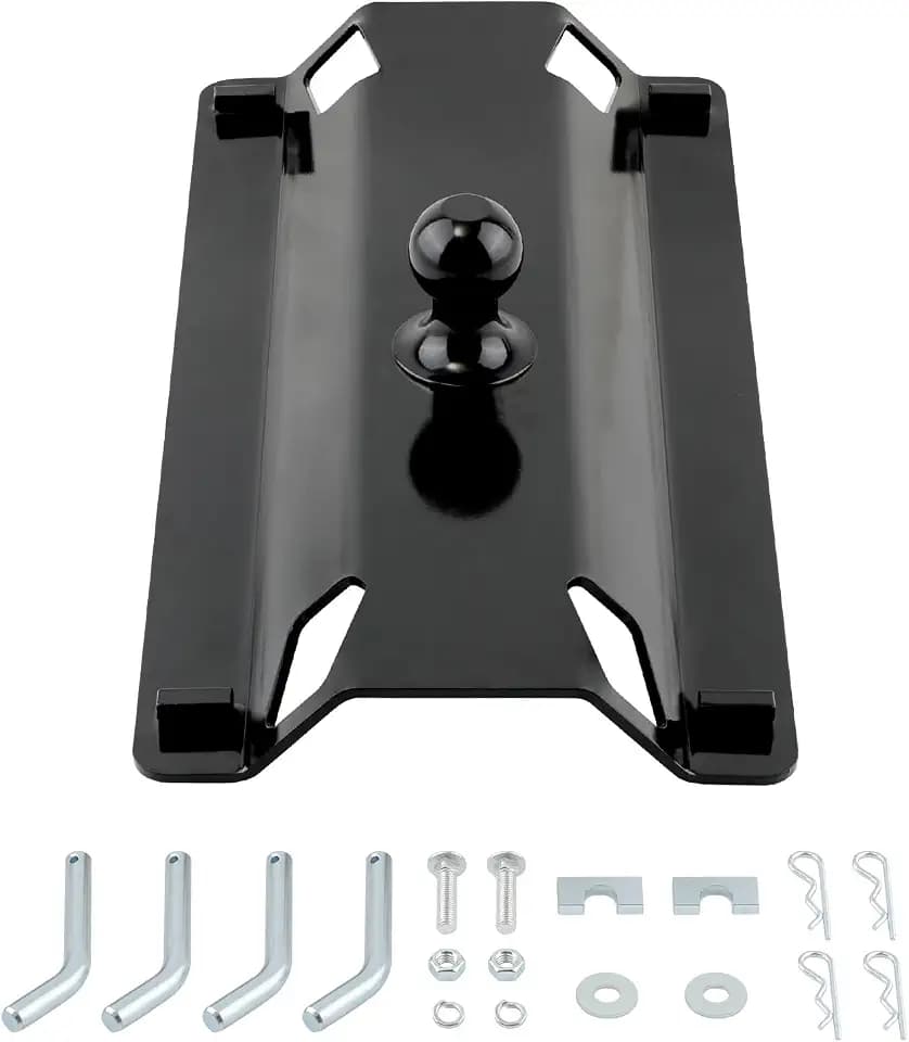 maXpeedingrods Gooseneck Plate for Fifth Wheel Rails with 2-5/16 inch Ball, Gooseneck Ball Plate for Standard Pickup Truck Bed Trailer Towing, 25000 LBS