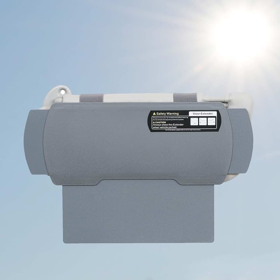 Anti-Glare Sun Visor Extender Sunshade UV Blocker Gray 1 pc