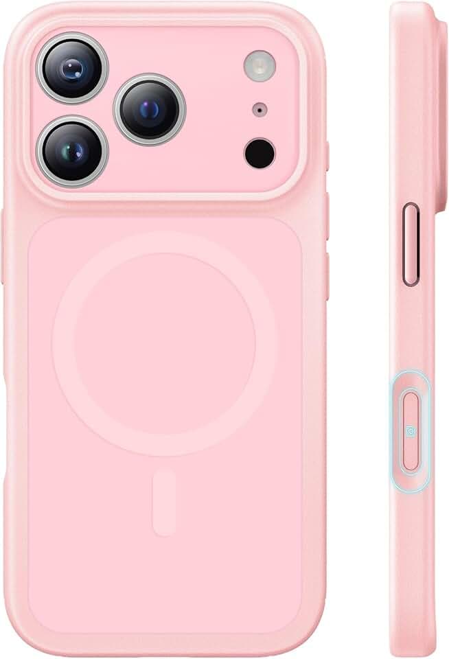 TAURI für iPhone 17 Pro Hülle 6,3 Zoll mit Mattrückseite - Rosa