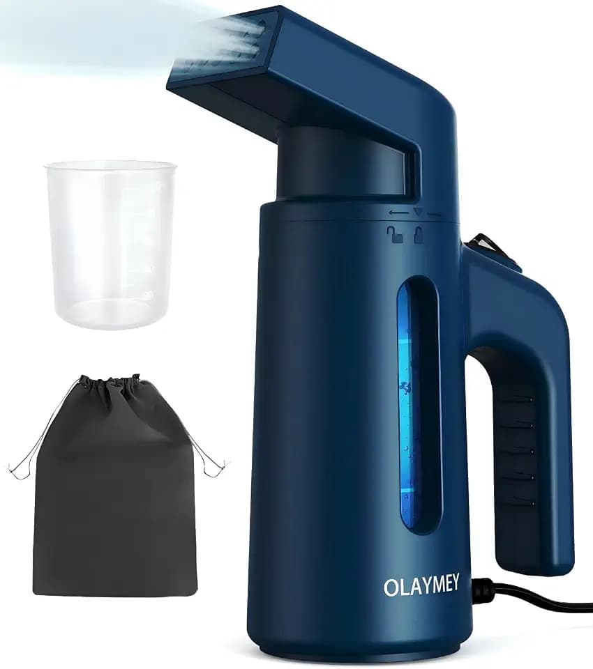 OLAYMEY Steamer Dampfglätter 700W, Fast Wrinkle Remover, 40s Aufheizen