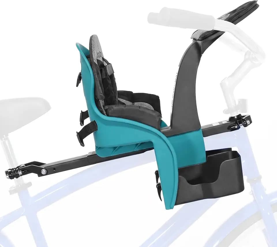KaZAM Front-Mounted Child Bike Seat – Kangaroo & Wallaby Models with Padded Front Bumper/Dashboard, 5-Point Harness & Adjustable Footrests for Family Biking Adventures
