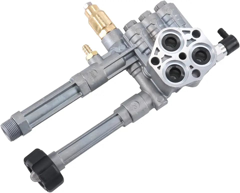 Pump Head Assembly for SRMW2.2G26EZ, RMW2.2G24EZ and Similar Pressure Washer Pumps, Complete with Unloader Valve and Check Valves- AR42518 AR43061 AR42940