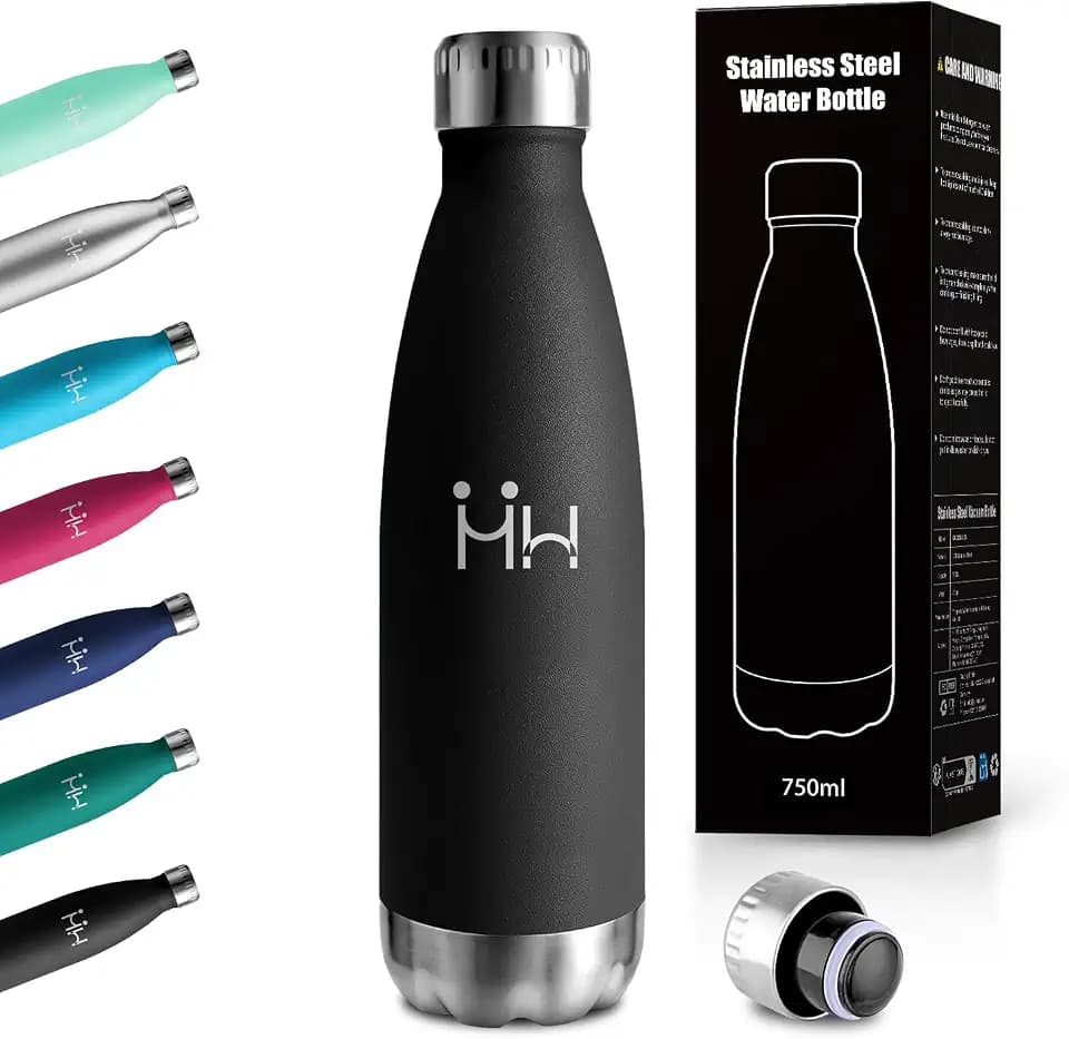 Thermosflasche 750ml, Trinkflasche Auslaufsicher, BPA-Frei Isolierflasche, Kohlensäure Geeignet, Ideal für Schule, Sport, Wandern