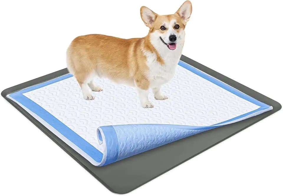 Dog Pee Pad Holder - Fits Up to 36” x 36” Pee Pad - 1 Pack - Grey