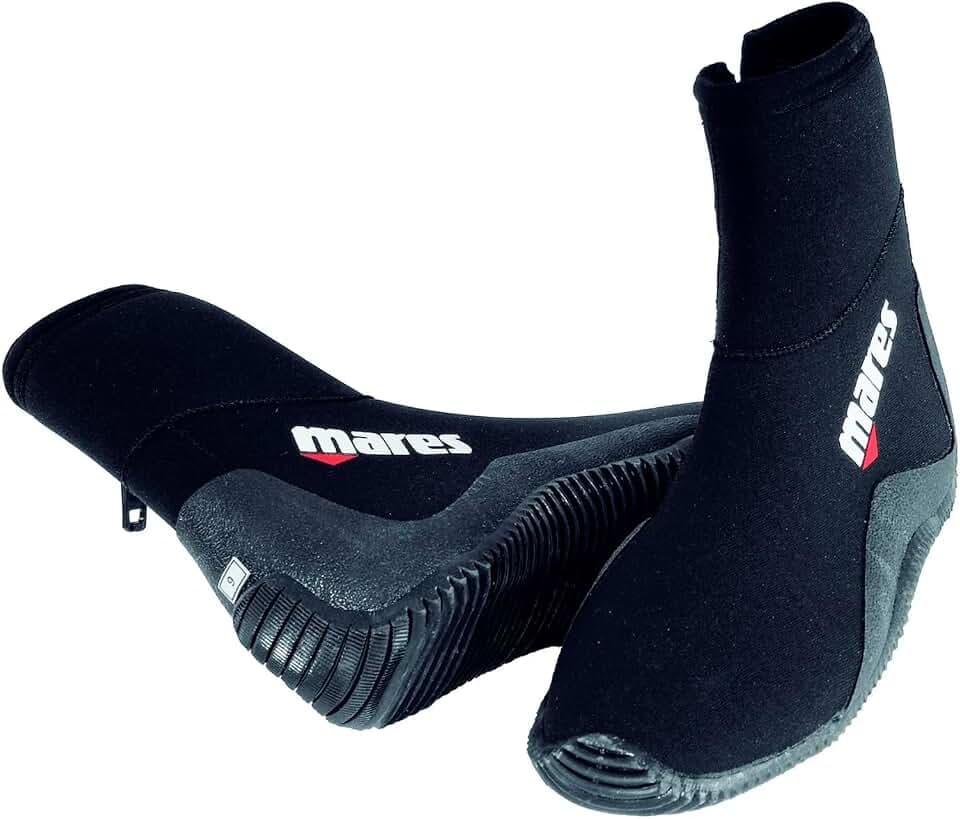 Mares Adult Classic 5mm Neoprene Scuba Diving Boots for Men & Women - Wide Toecap, Levelled Sole & Side Zip