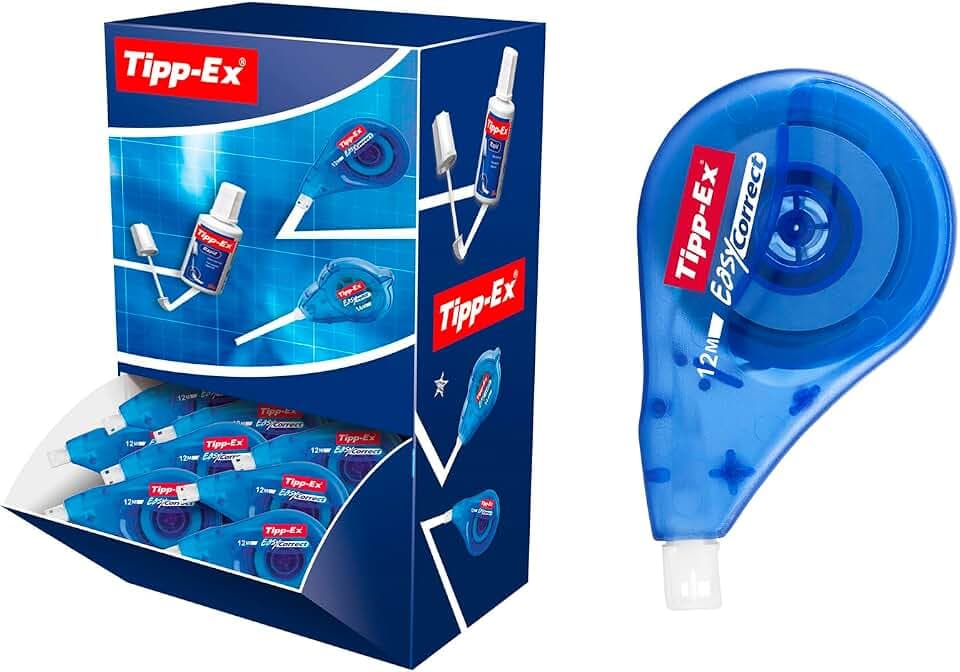 Tipp-Ex Korrekturroller Easy Correct zum seitlichen Korrigieren, 12m x 4.2mm, 20er Pack, Ideal für das Büro, das Home Office oder die Schule
