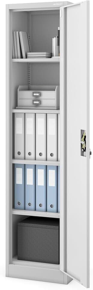 Jan Nowak Aktenschrank Büroschrank Metall abschließbar 185x40x45 cm
