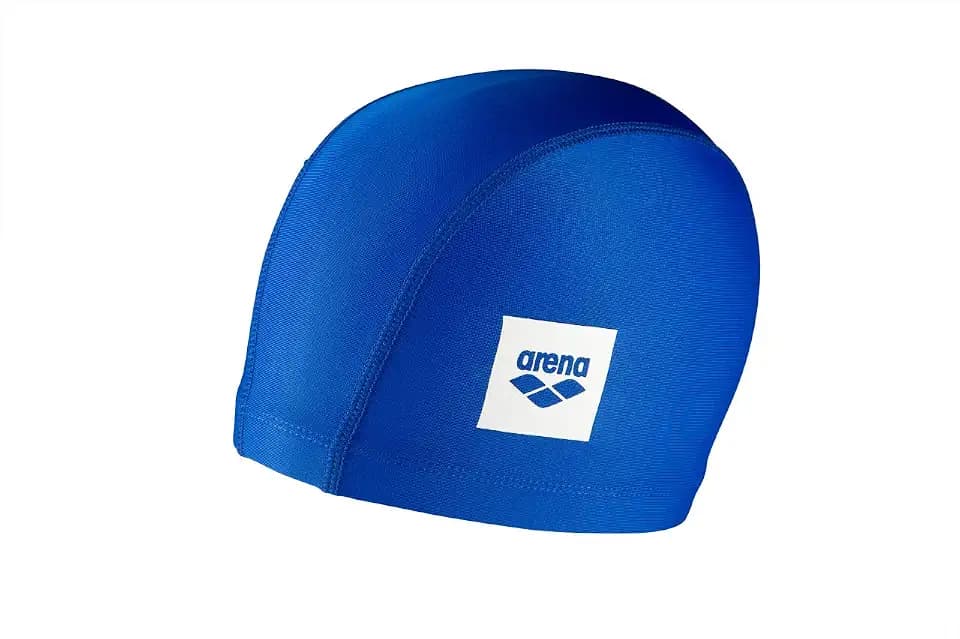 arena Unix II Junior Unisex Stoff-Badekappe, Schwimmkappe für Jungen und Mädchen, Schnelltrocknende Badekappe aus Stretchstoff, Weiche und Strapazierfähige Schwimmkappe