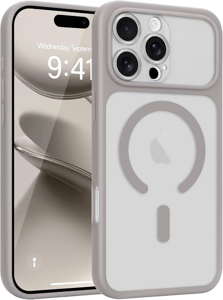 Wirvyuer für iPhone 16 Pro Hülle Kompatibel mit Magsafe,Grau
