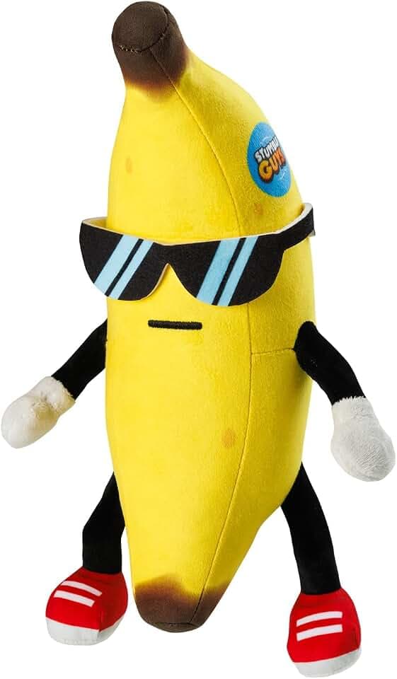 Bandai - Stumble Guys – Banana Guy – Großes Plüschtier 30 cm bunt – Plüschtier Videospiel Stumble Guys – Banane zum Sammeln – Spielzeug für Kinder ab 2 Jahren – PMS7008D