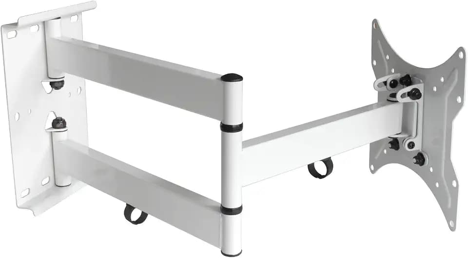 Universal TV Wandhalterung für 16-55 Zoll (40-139,7 cm) - Ausziehbar bis 65 cm Schwenkbar Neigbar - Halterung für LED LCD 3D HD Plasma Fernseher - VESA 100 200 weiß Modell: L22W