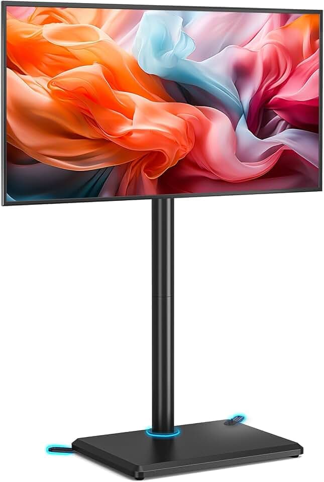 TVON TV Ständer TV Bodenständer für 32-65 Zoll Fernseher Standfuß Fernsehstand höhenverstellbar schwenkbar Max. VESA 400x400 mm bis 40 kg