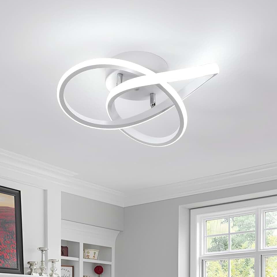 Comely LED Deckenleuchte Moderne 30W 3300LM Deckenlampe Weiß Kalt 6500K | Minimalistische Deckenleuchten aus Aluminium für Schlafzimmer, Küche, Korridor, Büro, Flur