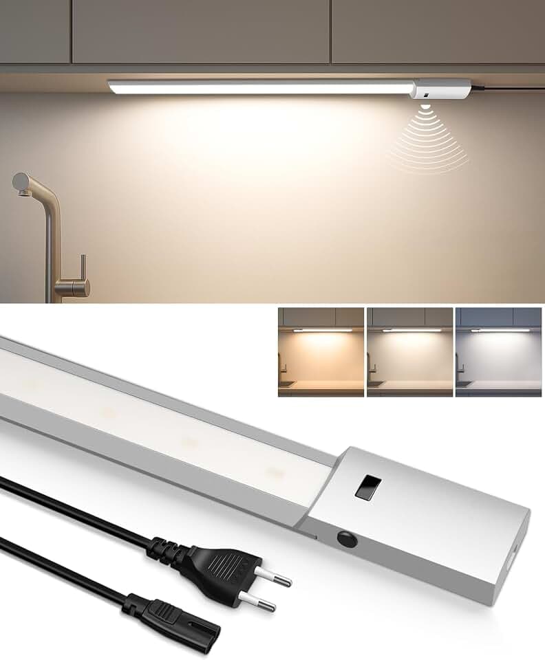 ALUSSO LED Unterbauleuchte Küche 60cm flach 230V mit Sensor
