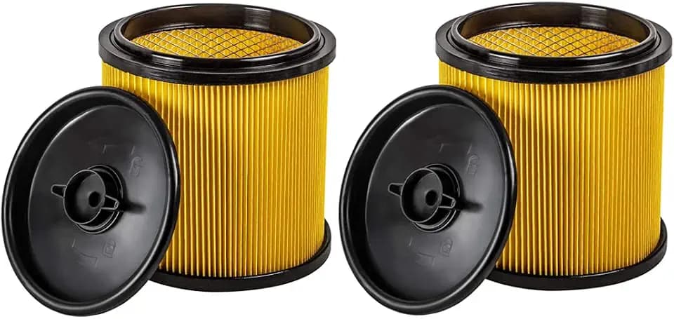 2 Pack Replacement Filter Compatible with Vacmaster Shop Vac 5 to 20 Gallon, Vac Master VCFS Standard Disposal Cartridge Filters For Hart Wet/Dry Vacuums